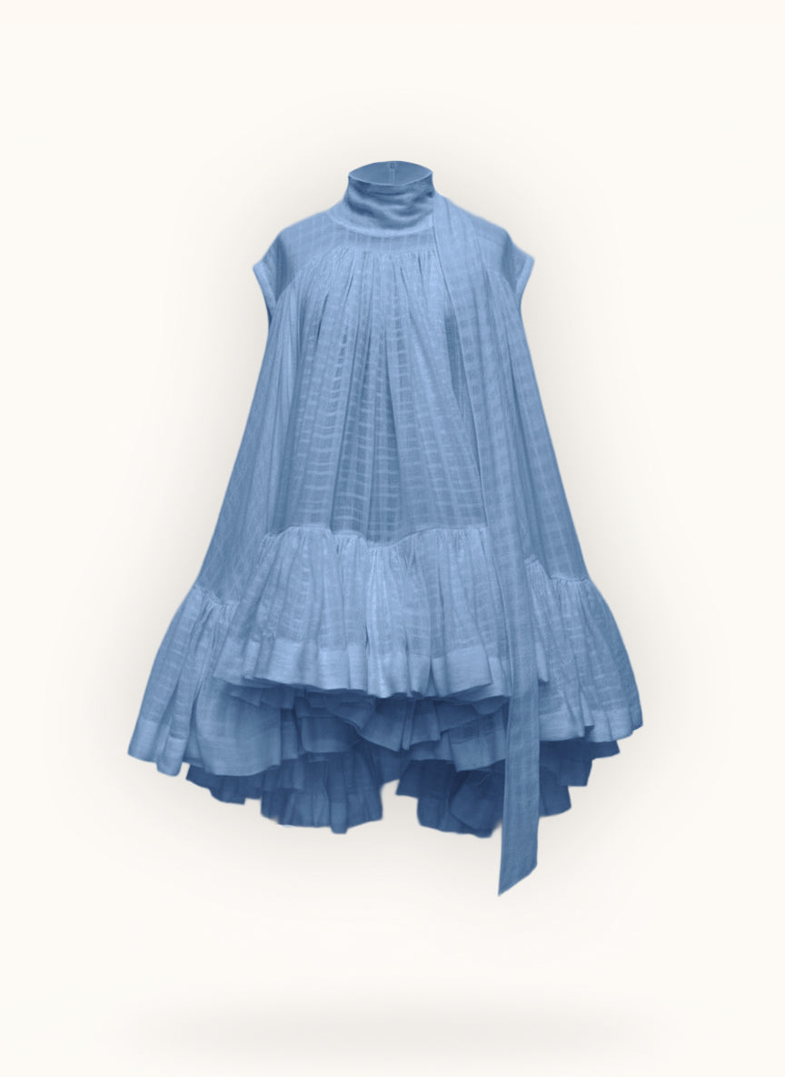 Oceane Baby Blue Cotton Dress
