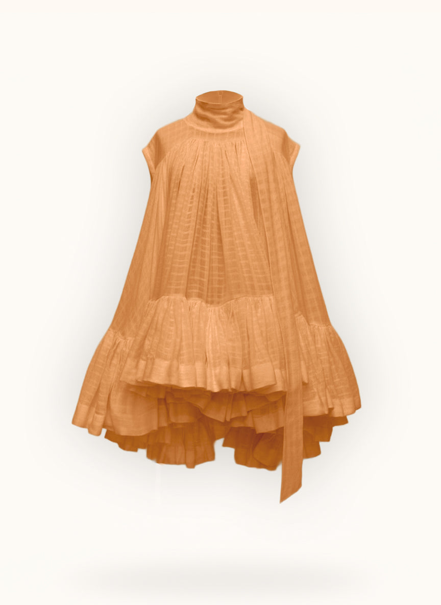 Oceane Salmon Cotton Dress
