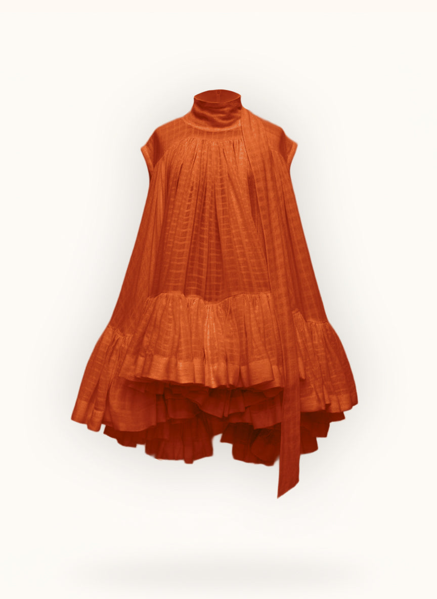 Oceane Terra Cotta Cotton Dress