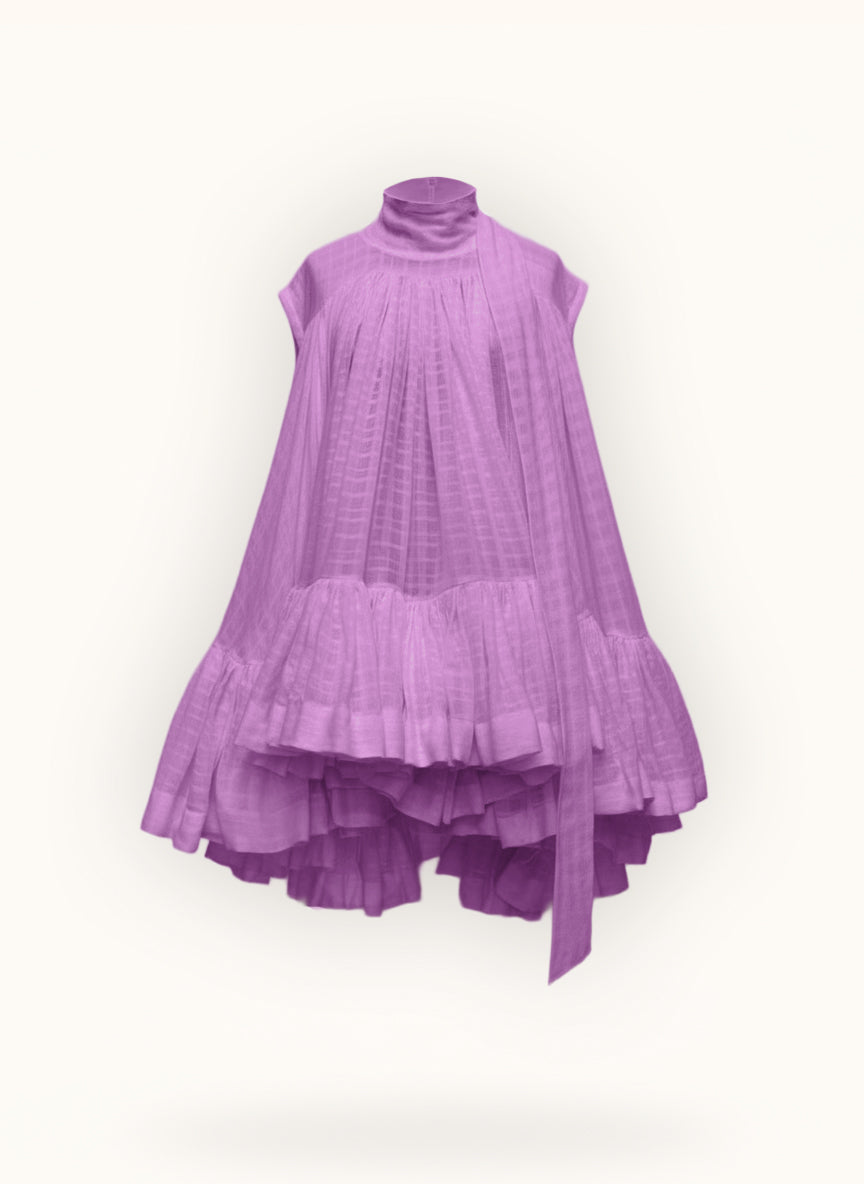 Oceane Lilac Cotton Dress