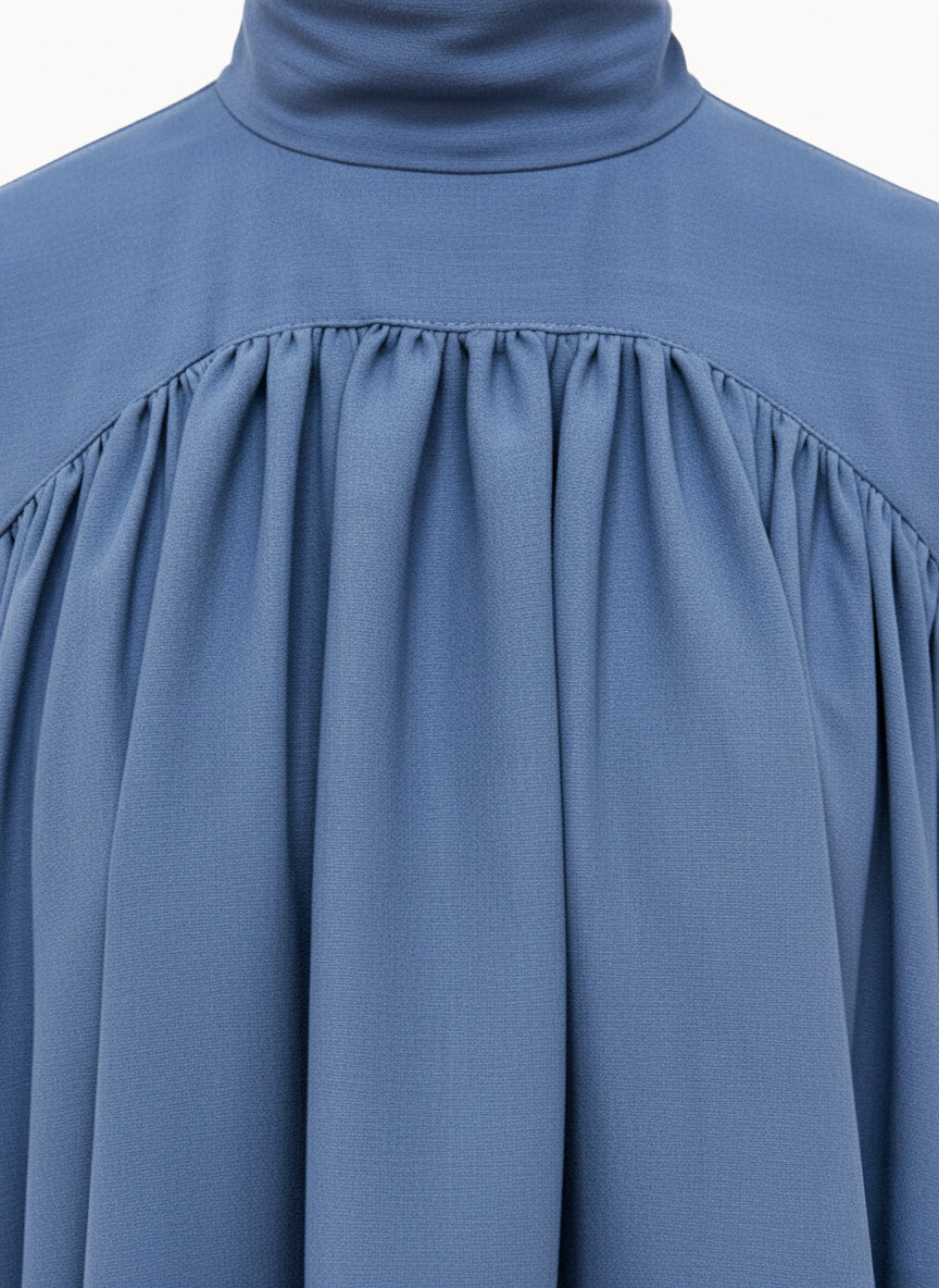 Oceane Ultramarine Crepe Chiffon Dress